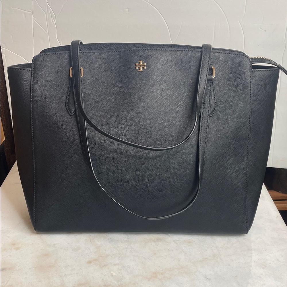 Tory Burch Black Leather Tote